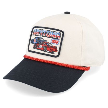 American Needle - Vit adjustable Keps - Daytona Roscoe Ivory/Black Adjustable @ Hatstore