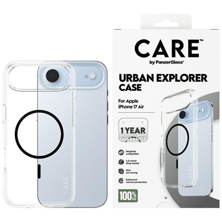 CARE by PanzerGlass Urban Explorer Case w. Black MagSafe for iPhone Air - läpinäkyvä