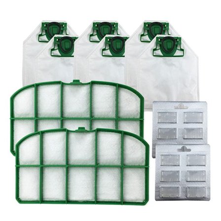 6st dammpåse + 2st hepafilter 2st doftblock för VK200 dammsugare