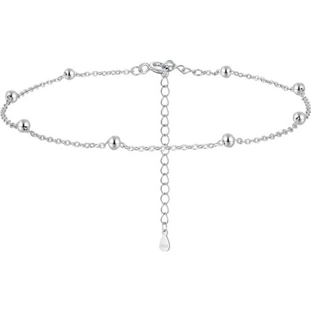 Sølv/Gull ankelkjede for kvinner, ankelkjede for kvinner, justerbar barfot ankelkjede for stranden, fotlenke for sommerferiesmykker sølv