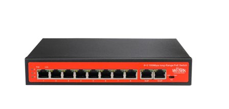 Wi-Tek PoE+ Switch - 8 kanaler 802.3at - 30W pr port (max 120W)