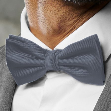 Graphite Pre-Tied Grosgrain Bow Tie for Men - Pre-tied bow ties