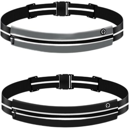 2PCS Slim Running Belt, Pocket Belts Waist Fanny Pack Bag för, Hands-free med reflekterande löpare Säker för löpning Jogging Walking, Resor för 