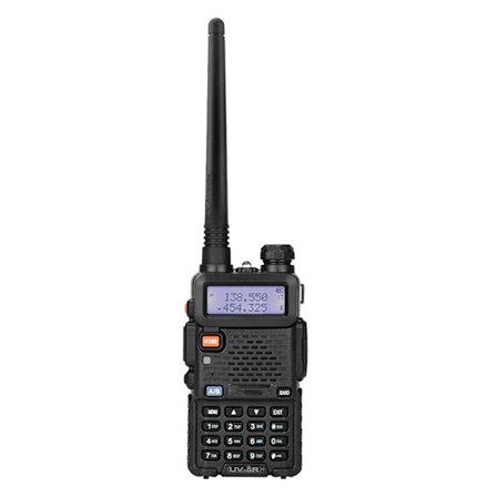 1,5" LCD 5W 144~146MHz / 430~440MHz Dual Band Walkie Talkie med 1 LED lommelykt