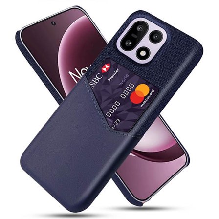 Mobilskal till OnePlus 15 5G Korthållare Cloth Texture - Blå