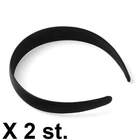 OBS! 2 Svarta tygklädda diadem 25 mm. bred