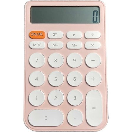Enkel Søt Godteri Kalkulator, Bærbar Standard Kalkulator 12 Sifre Dobbel Strøm Håndholdt Skrivebordskalkulator