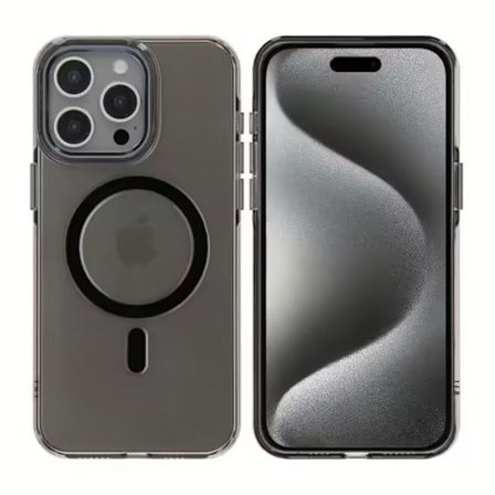 iPhone 15 Pro Max Mobilskal TPU med Magnet Rvelon - Svart