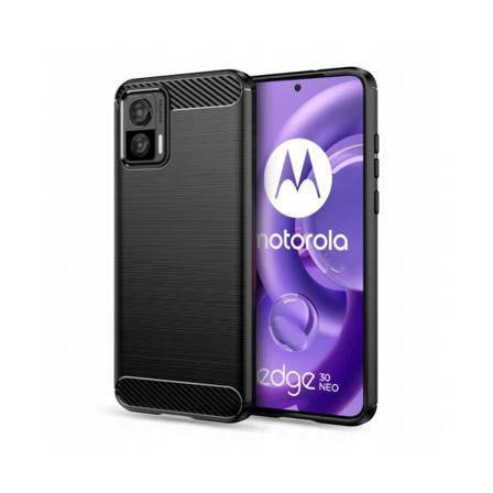 Motorola Edge 30 Neo • Mobilskal • Brushed Metal • Svart