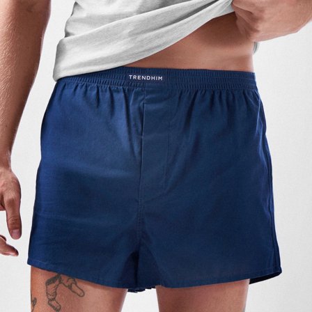 AirFeel | Caleçon en coton bleu marine pour hommes - Boxers tissés
