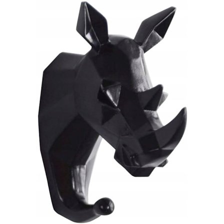 Itseliimautuva koukku, seinään asennettava pyyhekoukku pyyhkeiden ja vaatteiden säilytykseen, musta sarvikuono