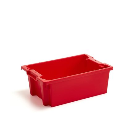 Plastic box SPENCE, stackable, 600x400x220 mm, 37 L, red