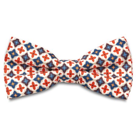 Virtuo | Blue and Red Silk Pre-tied Bow Tie for Men - Pre-tied bow ties
