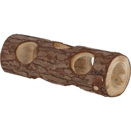 20cm Hamster Tunnel i Massivt Træ - Hamster Legetøj