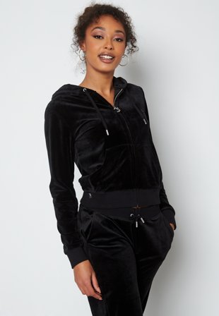 Juicy Couture Robertson Diamante Hoodie Black Klær