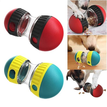 IQ Test Dosering Leksak, Interaktiv Mat för Hundar Godisboll Matare (Röd)