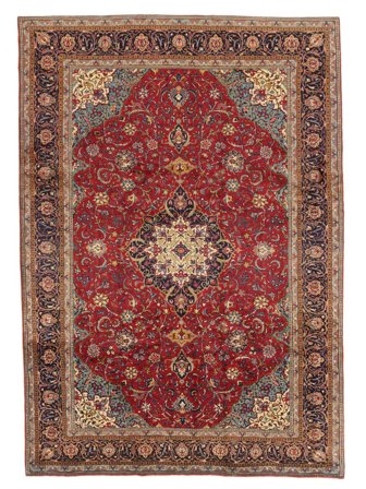Hand Knotted Persian Sarouk Rug 250X356 Dark Red/Brown