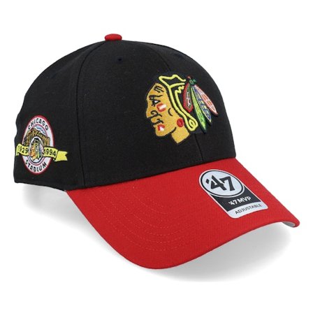 47 Brand - NHL Svart adjustable Caps - Chicago Blackhawks NHL Sure Shot '47 Mvp Black/Red Adjustable @ Hatstore