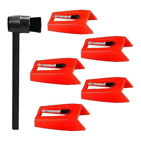 Erstatningsnåler for vinylplatespillere, platespillernåler med rengjøringsbørstesett for stift for fonograf