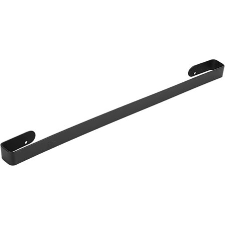 Handdukshållare, väggmonterad enkel handdukshängare i rymdaluminium för toalett, badrum, hotellhanddukshållare matt svart