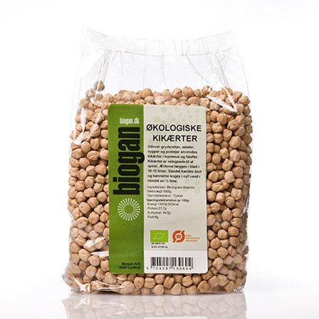 Biogan Kikærter Ø, Helse & Madvarer, Pasta, Ris & Bælgfrugter, Kikærter