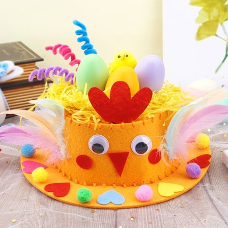 Påske Hat Kit Bunny Egg Material Kit ORANSJE