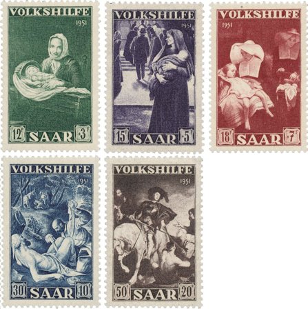 Tyskland/Saar 1951 - MICHEL 309/313 - Postfrisk