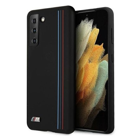 BMW Silicone Stripes M Collection-etui til Samsung Galaxy S21+ - Sort