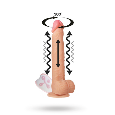 Realistic Remote Control Vibrating Dildo - Sexleker Vuxen: Vibrator, dildo & massajestaver