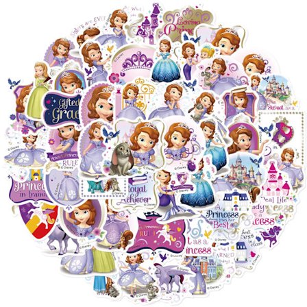 50X Sofia The First Character Stickers Princess Baby Grills Room Decal Wardrobe