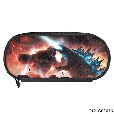 Godzilla Opiskelijan Suuri Säilytyskotelo Kaksikerroksinen Kynäpussi-23