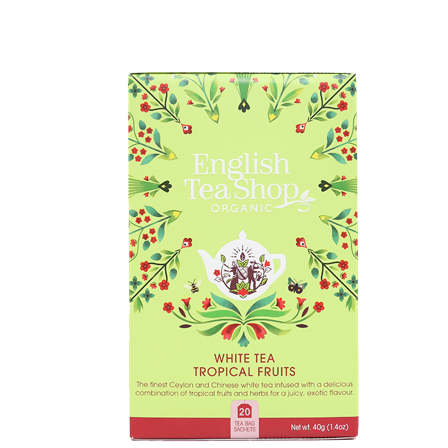 English Tea Shop Vitt Te Tropiska Frukter 20 st