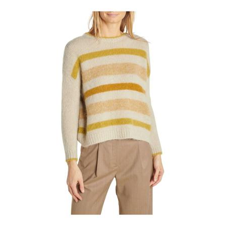 Pomandère, Round-neck Knitwear Beige, Dames, Maat:XS