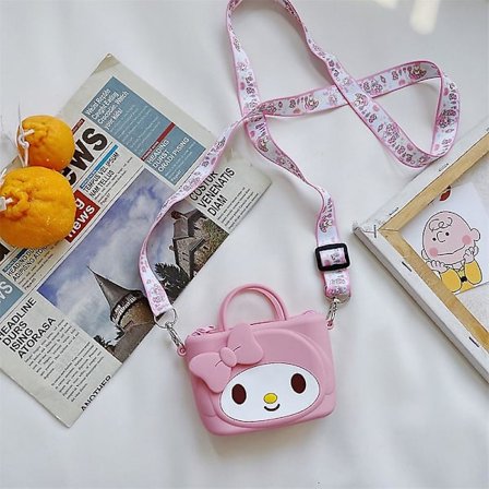 Tecknad Djur Silikon Sling Bag Myntväska Med Justerbar Rem Bärbar Nyhet Cross Body Nyckelväskor För Flickor Tonåringar Ny