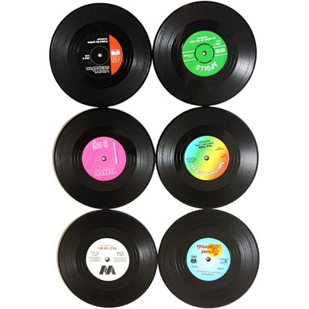 Sett med 6 i form av en plate For servering kaffe og te i