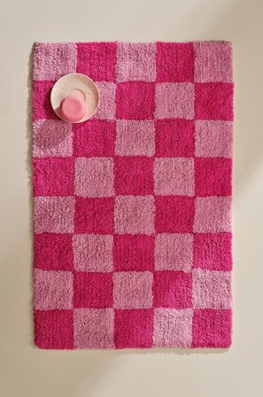 Jotex - Badematte 60x90 Cm Bomull/Bomull Rosa/lys rosa MELA - Kjøp Baderomsmatter hos Jotex