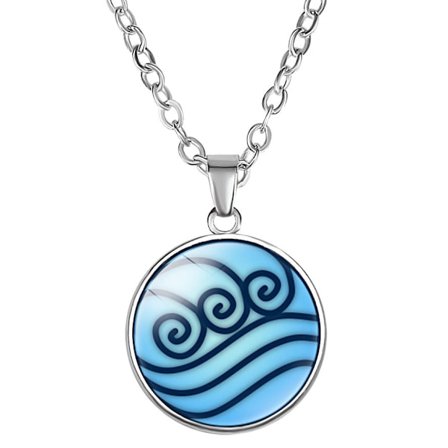Avatar Legenden om Aang Halsband Kingdom Jewelry Luftnomader Eld och Vatten Hänge