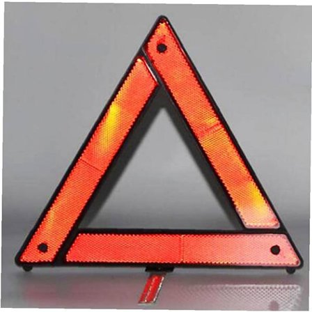 Fällbar varningstriangel, farlig stativ säkerhetsbil reflekterande röd vikt S
