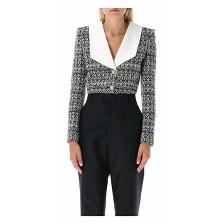 Alessandra Rich Tweed Jakke Sort, Dame