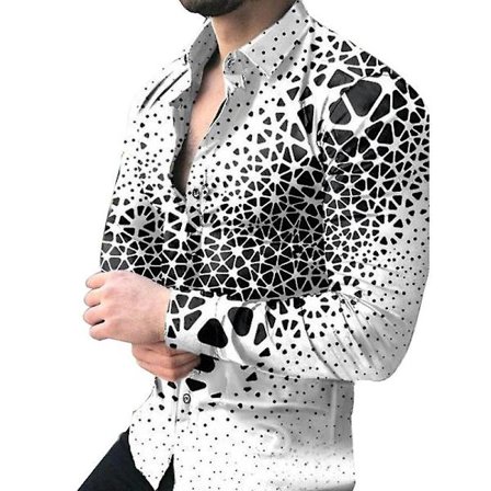 Herr Casual Tonal Långärmad Tryckt Tunn Skjorta Mode Casual Färgkontrast Gradient T-shirt