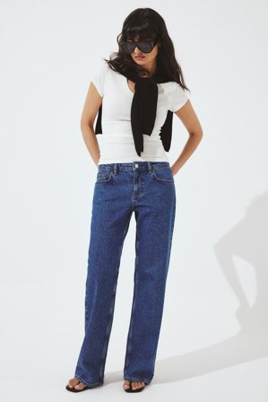 NA-KD Lane jean taille basse - Jeans taille basse - Bleu - EU 40