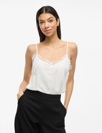 Vila Vicava New Lace Singlet/Su - Noos - White - 44