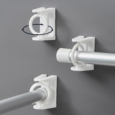 10 st Teleskopiska Stånghållare för Badrum, Hörn, Pol, Ring, Självhäftande