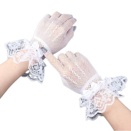 Damspetshandskar Eleganta korta spetshandskar