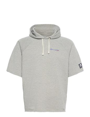 Hooded Short Sleeves Sweatshirt Grey Champion