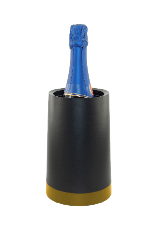 Pulltex Vinkylare m separat gel svart/guld Serveringstillbehör Flerfärgad 18,5X12