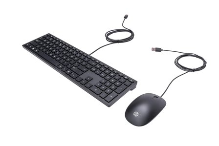 HP Pavilion 400 - tastatur- og mussett - Engelsk - kullsort Inn-enhet