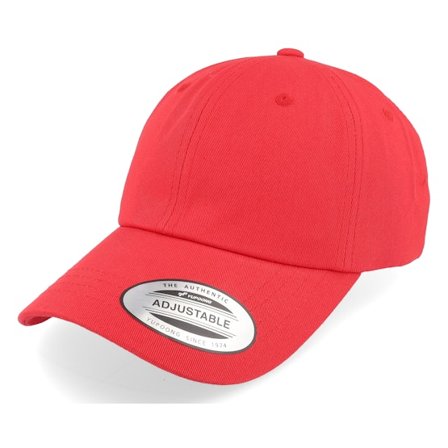 Yupoong - Rot adjustable Cap - Red Dat Cap / Unstructured @ Hatstore