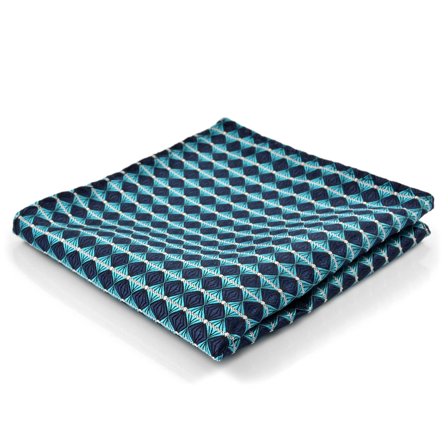 Fazzoletto da taschino turchese / blu navy per uomini - Fazzoletti da taschino fantasia