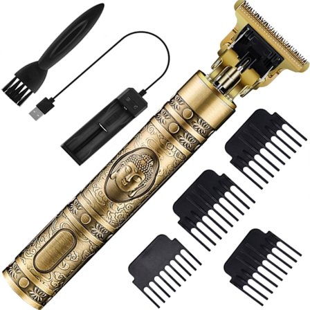 Hårklippere for menn - Profesjonelle hårklippere, 0 mm skallede hårklippere T-blad hårklipper for menn Zero Gapped Detail Beard Shaver Barbers